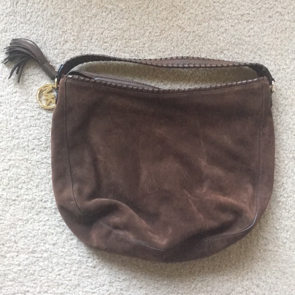 Michael Kors Brown Suede Hobo Bag - Picture 2 of 6